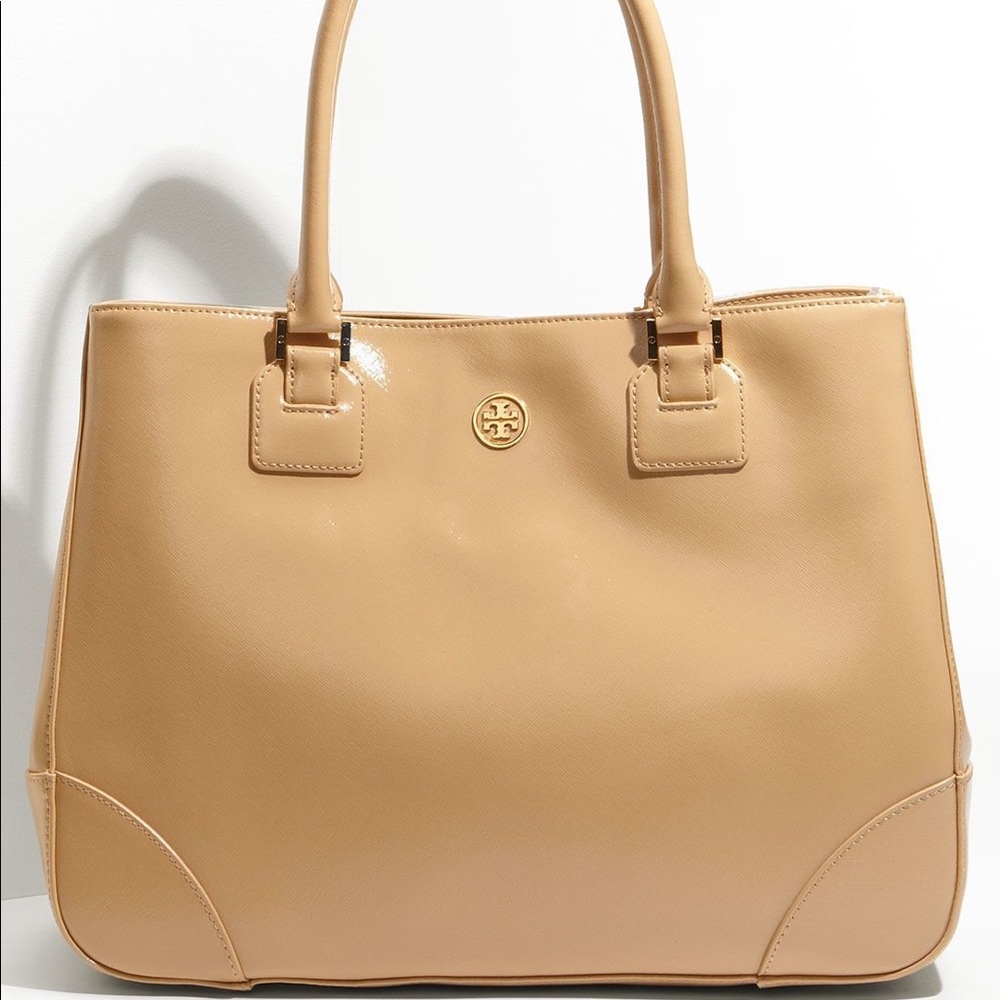 Tory Burch Robinson Patent Leather Tote